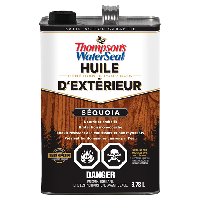 Huile pénétrante pour bois d'extérieur, séquoia