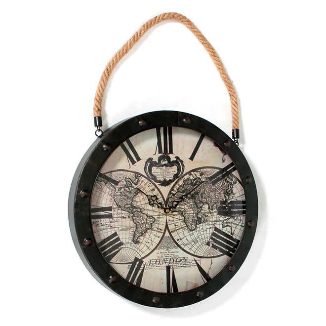 "World Map" Wall Clock