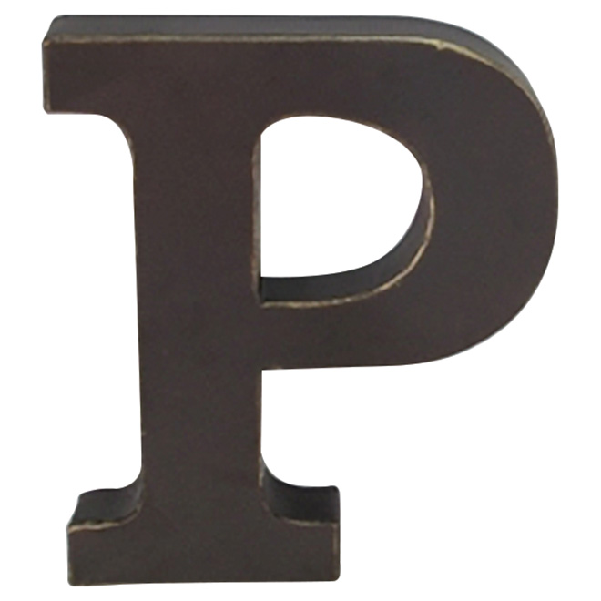Lettre en métal 3D, «P»