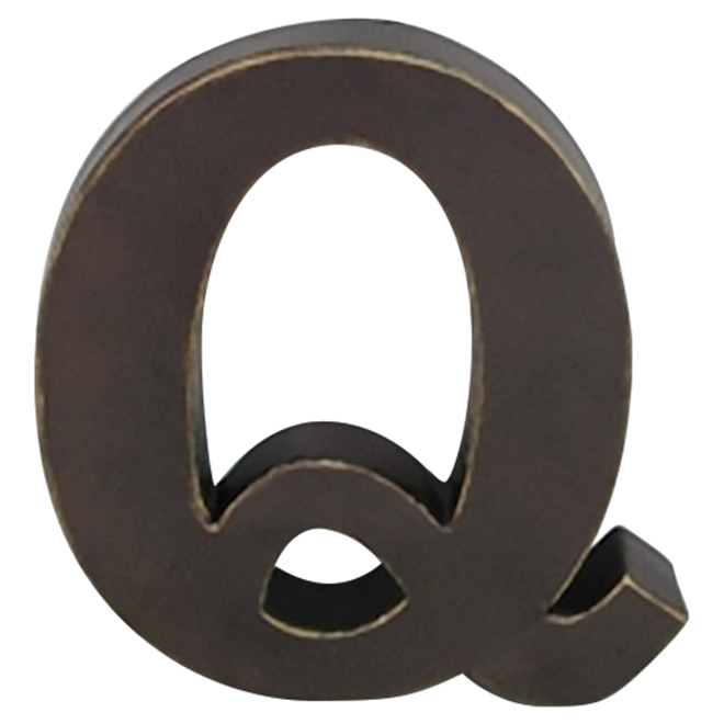 Lettre en métal 3D, «Q»