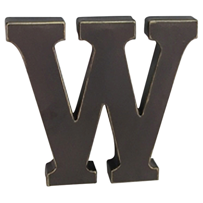 Lettre en métal 3D, «W»