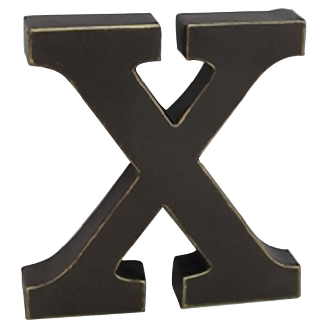 3D Metal Letter - "X"
