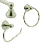 Preston 3-Piece Bathroom Accessory Set - Brushed Nickel