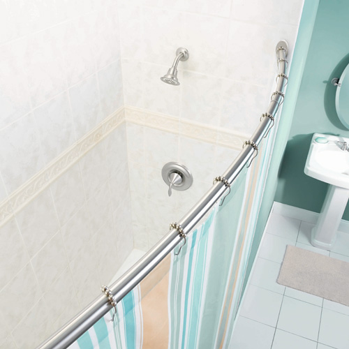 "Curved" Shower Rod