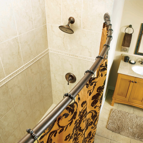 "Curved" Shower Rod