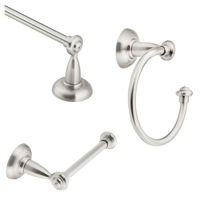 Ensemble pour salle de bain « Avery » - fini nickel brossé