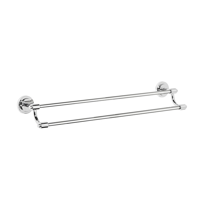Porte-serviette double «Iso» 24 po, chrome