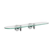 Tablette de salle de bain en verre «Iso», chrome