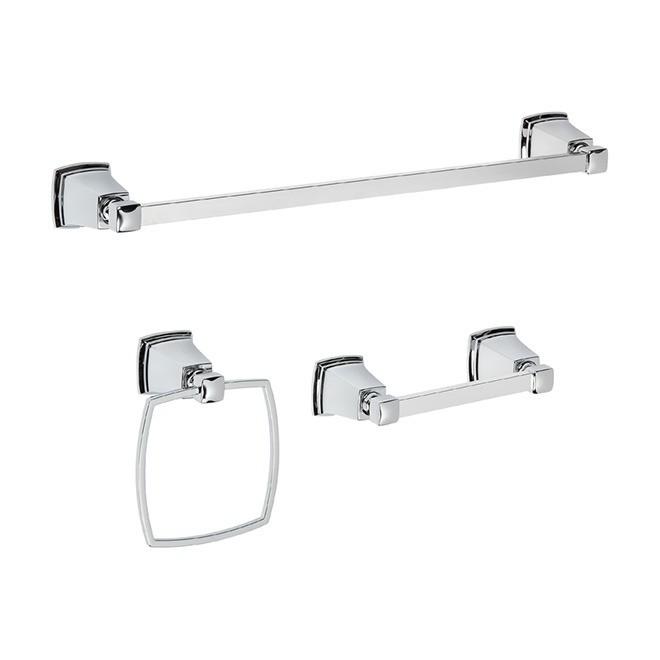 Ensemble de salle de bain 3 mcx, Boardwalk, chrome