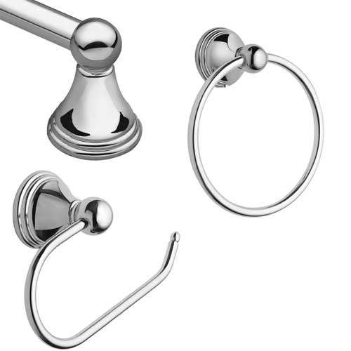 Preston 3-Piece Bathroom Accessory Set - Chrome