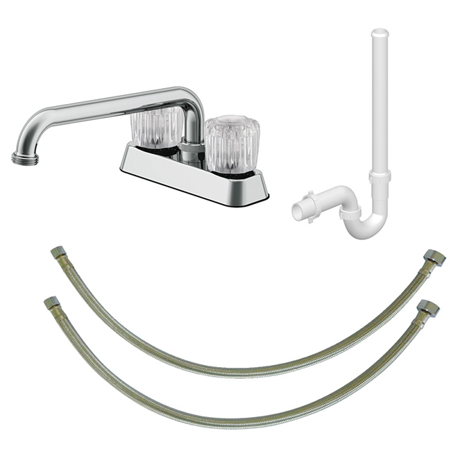 2-Handle Laundry Faucet - Chrome