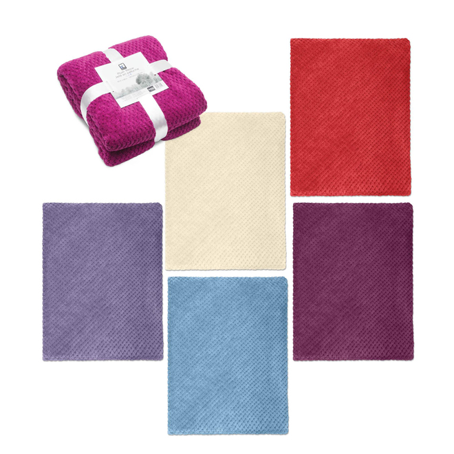 "Popcorn" Polyester Throw - 50" x 60"