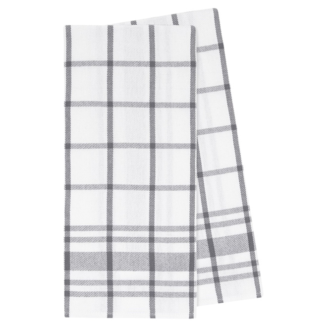 Linges à vaisselle en coton, 20" x 30", paquet de 2, charbon