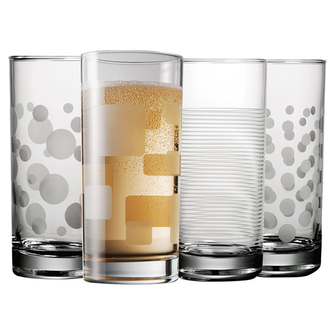 Highball Glasses - Pack of 4 - 485 ml - Assorted Colors