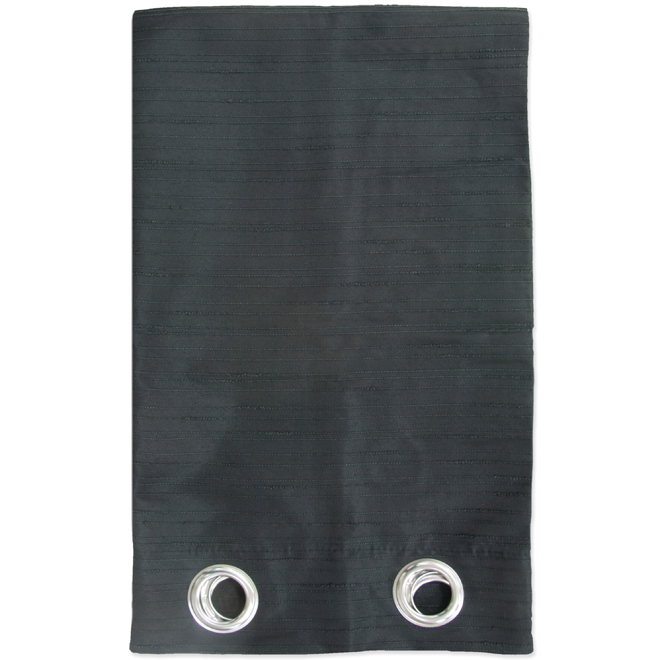 Rideaux de polyester Otto, noir, 2 panneaux