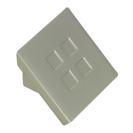 Bouton en métal nickel brossé
