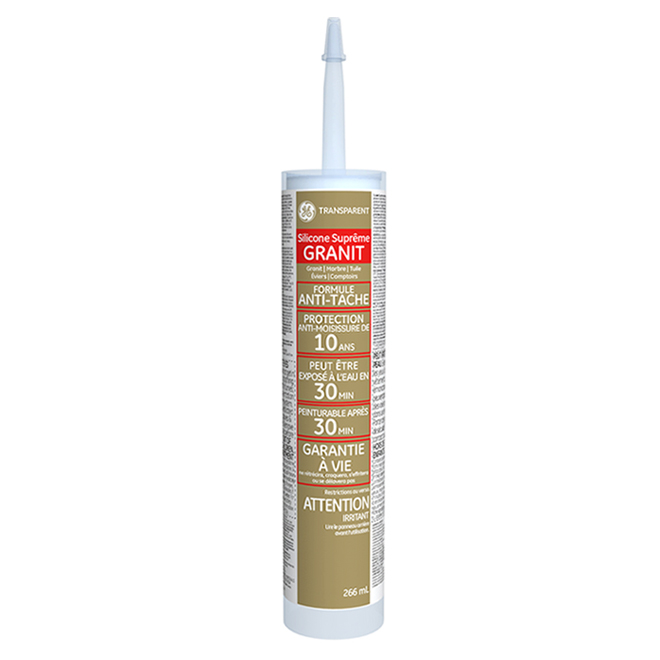 Silicone Suprême pour granit, 266ml, clair