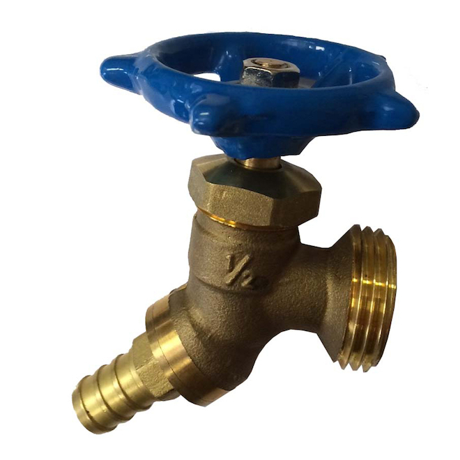 Robinet de vidange à flotteur angle 45° 1/2" PEX x 3/8" mâle