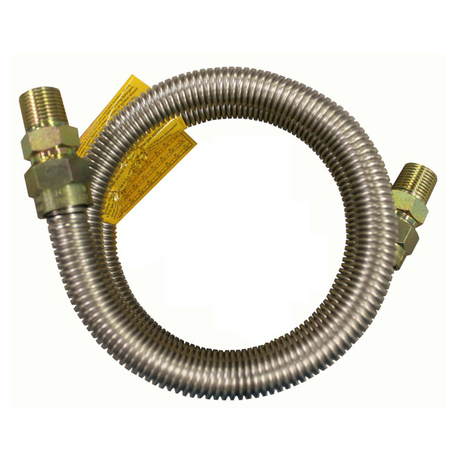 Gas Connector - Ranges - 1/2" x 1/2" x 48" - MIP x MIP