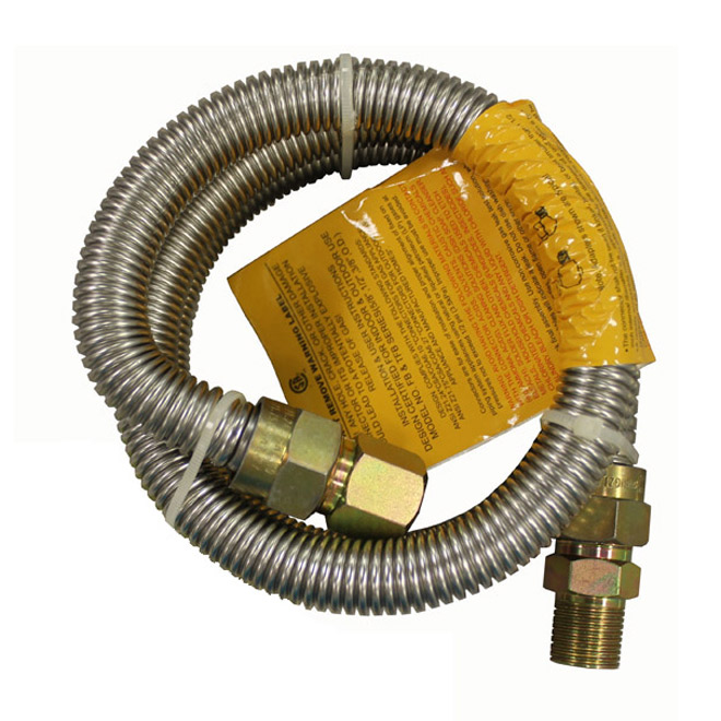 Connecteur pour gaz, cuisinière, 1/2" x 1/2" x 36", MIPxMIP