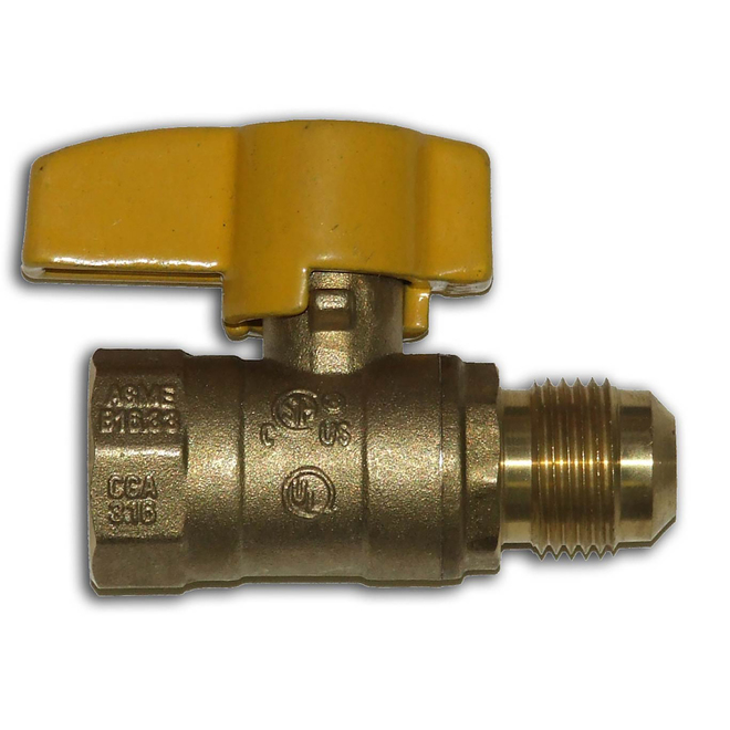 1/2" Flare x 1/2" Female Brass Gas Ball Valve