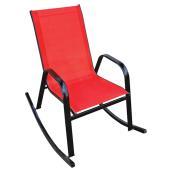 Chaise berçante de patio, rouge