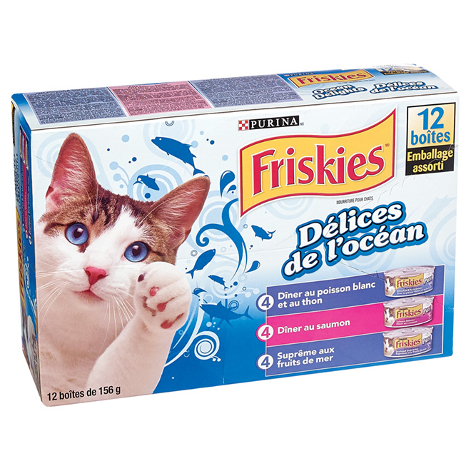 Nourriture humide pour chat, Delice de l'océan - Boîte de 12