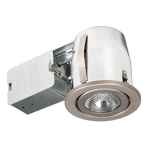 Luminaire encastré orientable, 3 7/8", chrome satiné
