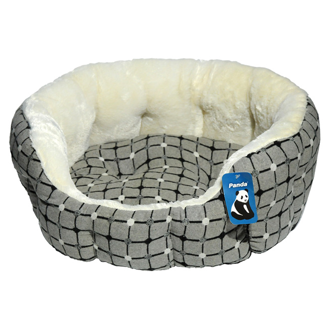 Lit pour chien, 55 cm, gris/blanc