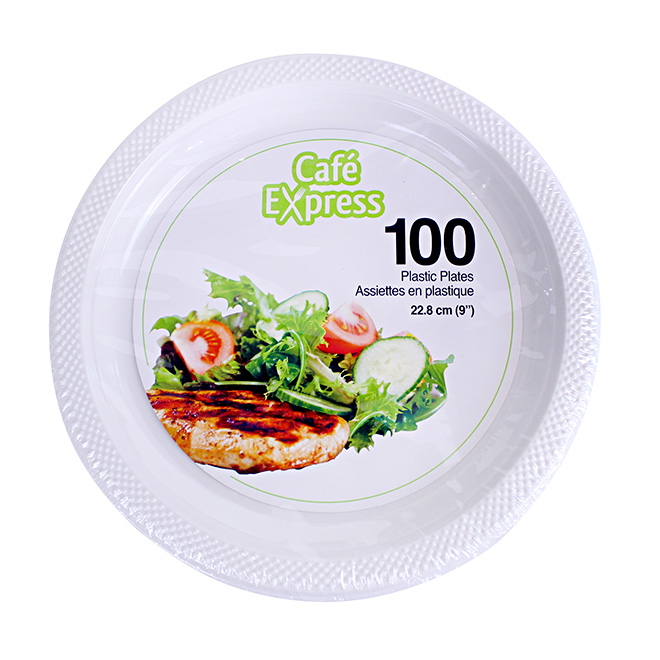 Pack of 100 Disposable Plates