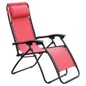 Chaise longue de patio « Relax », 44,1 po, rouge