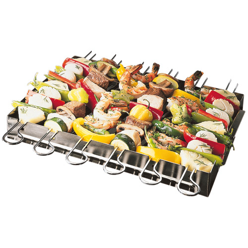 Ensemble de 6 brochettes et support