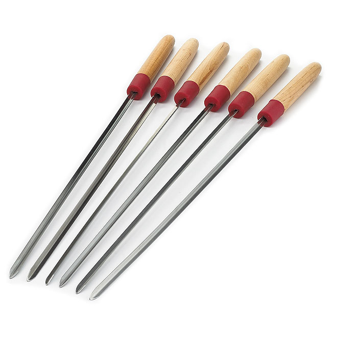 Jeu de 6 brochettes pour barbecue