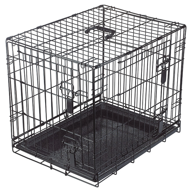 Cage grillagée à 2 portes pour chien, petit format