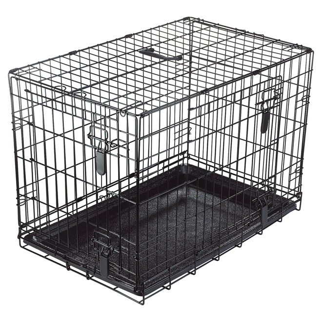 Wire 2-Door Dog Crate with Divider - Medium