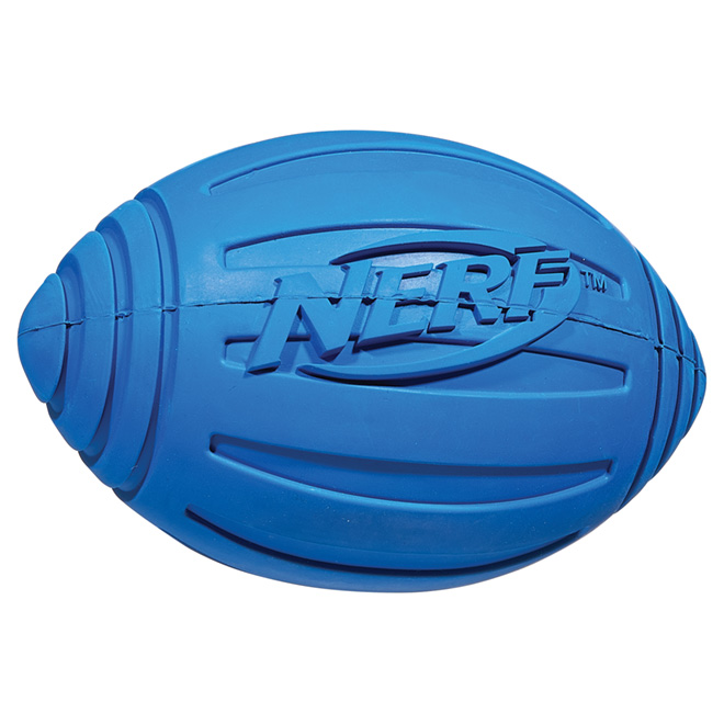 Ridged Squeaker Football Dog Toy - 7"