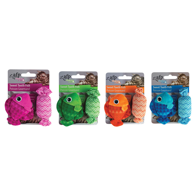 Plush Cat Toy with Catnip - Fish and Candy