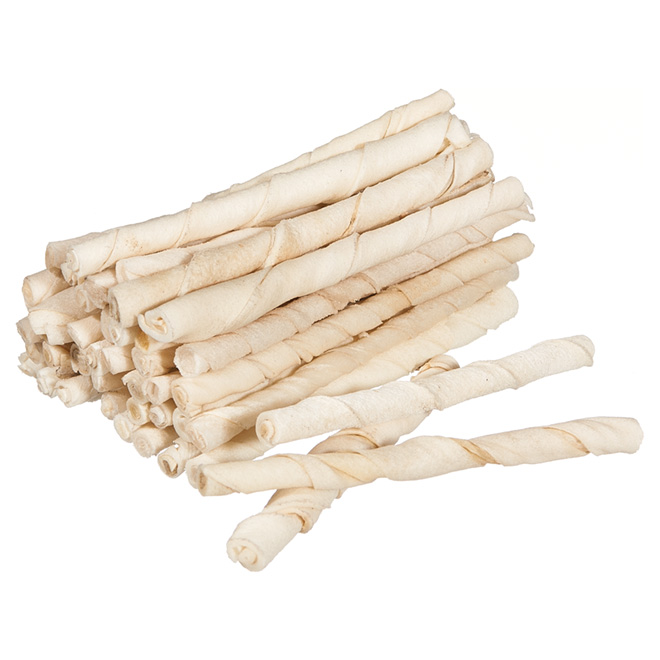 White Beef Hide Chew Sticks - 5" - 40-Pack
