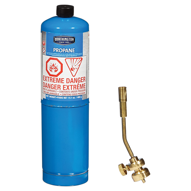 Chalumeau en laiton avec bonbonne 14,1 oz