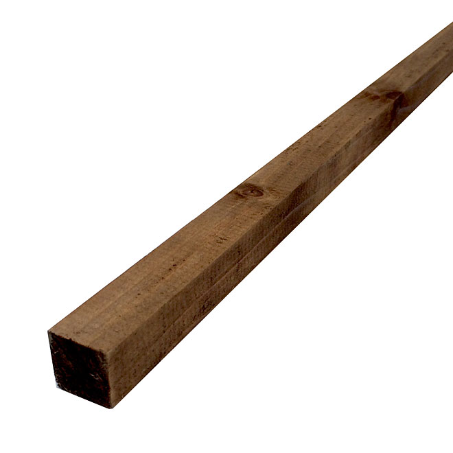 Treated Wood Brown - 2 in x 2 in x 8 ft