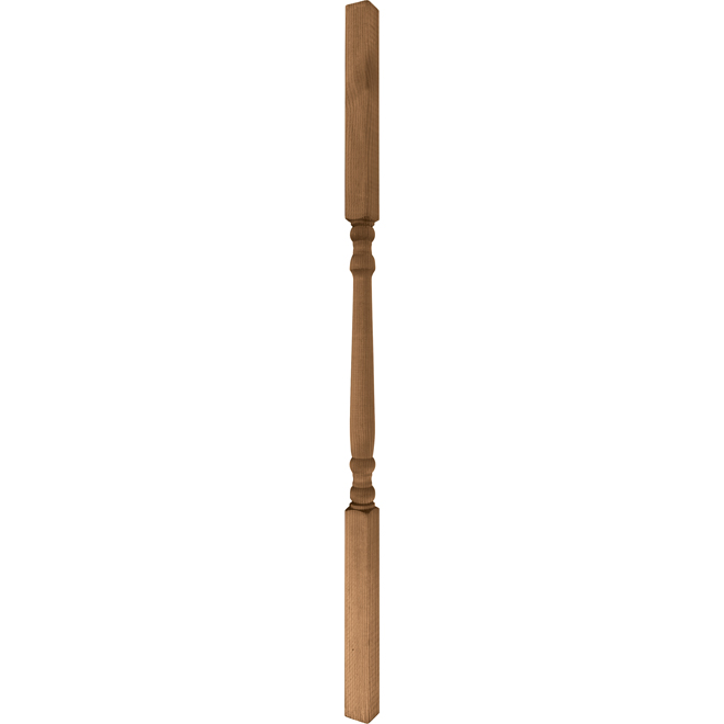 Barreau colonial en bois traité, brun, 1 7/16" x 36"