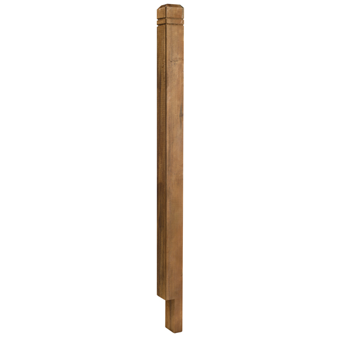 Treated Wood Deck Post - Brown - 3 1/4" x 54"