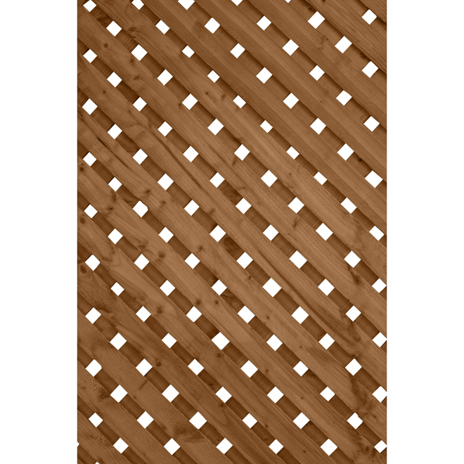 Treillis super intimité en bois traité, brun, 2' x 8'