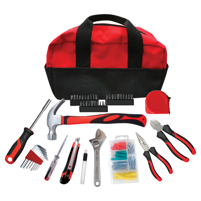 Ensemble d'outils manuels avec sac, 58 pièces