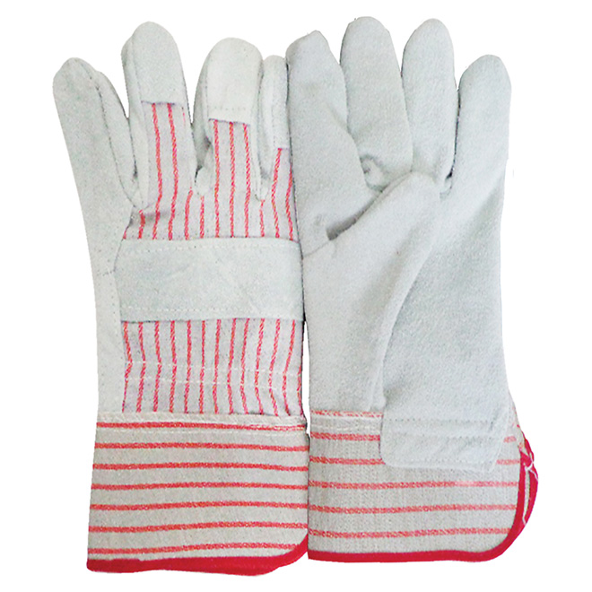 Gants de travail 10 1/2", gris et rouge