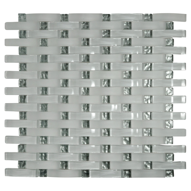 Glass Mosaic Wall Tile - Ultra White - Box of 7