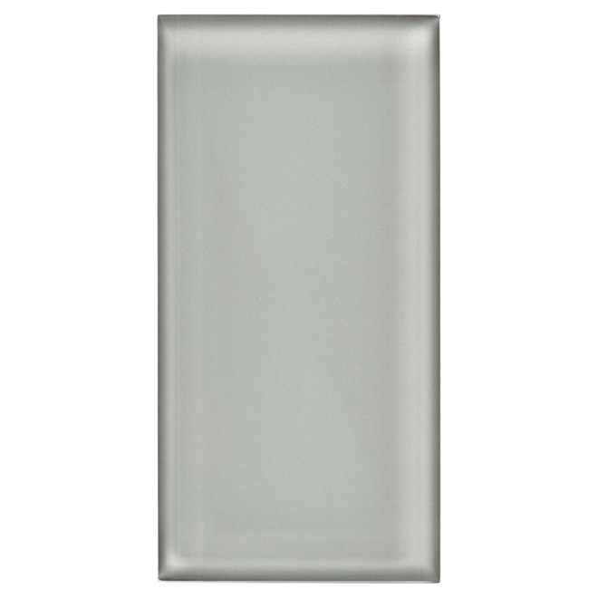 Brique de verre pour le mur, gris super brillant