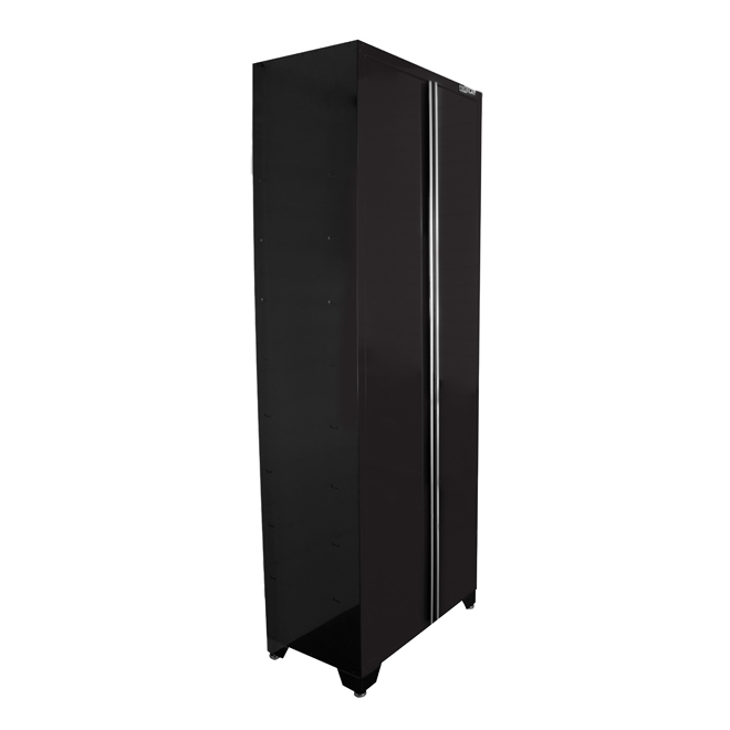 2-Door Tall Cabinet 18" x 32" x 82" - Gloss Black