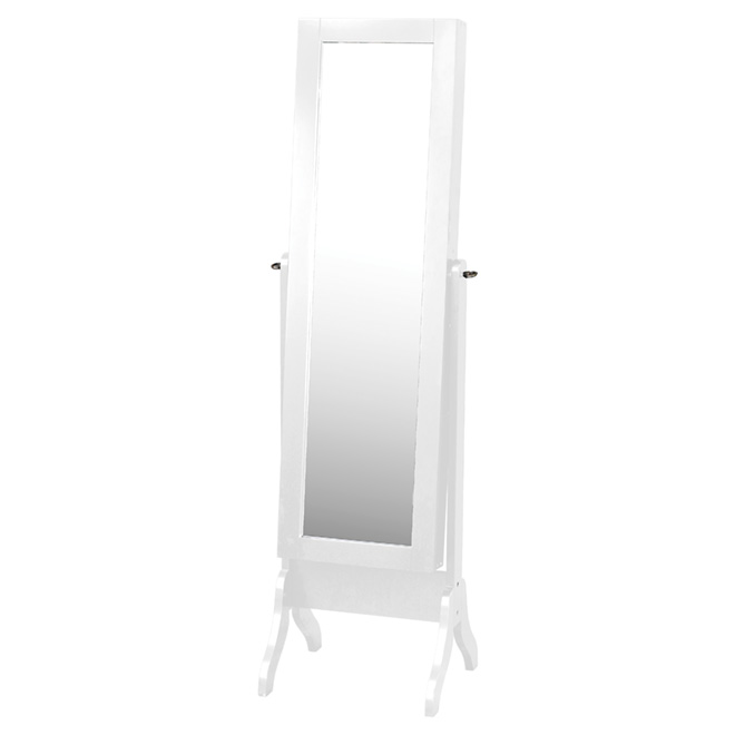 Armoire à bijoux sur pieds avec miroir