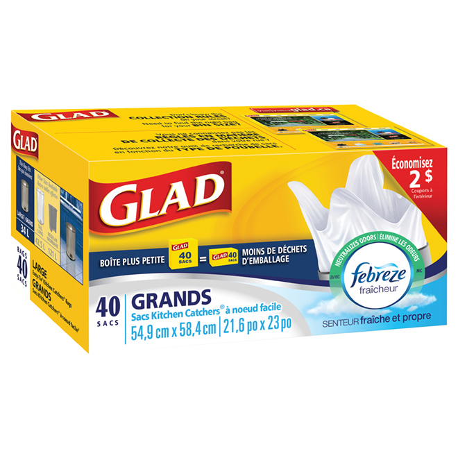 Sacs à ordures faciles à nouer grand format pour la cuisine